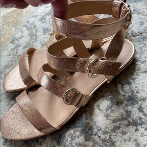 J CREW Rosegold Gladiator Sandals Sz 10 NEW